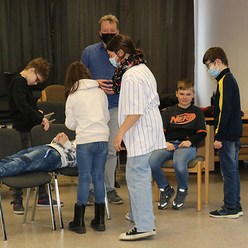Schülerinnen und Schüler absolvierten einen Workshop bei action medeor e.V. 